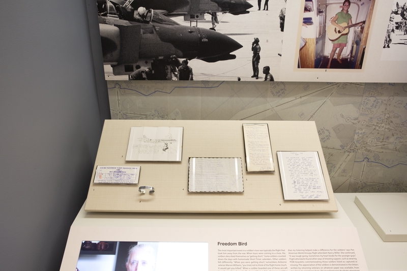 Image: Installation view of "Flying the Freedom Birds: Airlines and the Vietnam War"