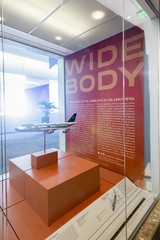 Image: Installation view of "Widebody: The Launch of the Jumbojets in the Early 1970s"