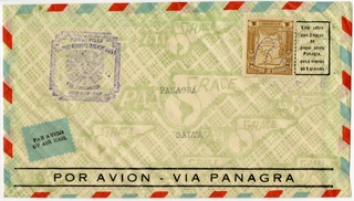 Image: airmail flight cover: Panagra (Pan American-Grace Airways), La Paz - Salta (Bolivia) route