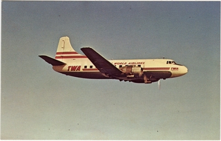 Image: postcard: TWA (Trans World Airlines), Martin 4-0-4