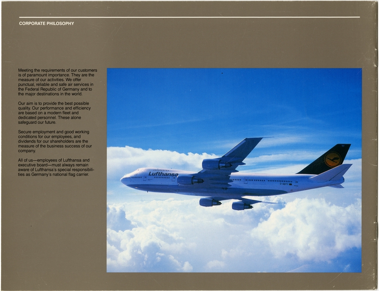 Image: booklet: Lufthansa, Boeing 707-430, San Francisco International Airport (SFO)