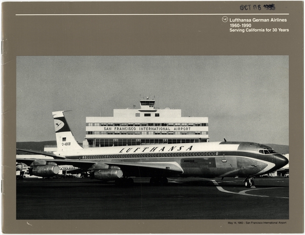 Brochure: Lufthansa German Airlines, Boeing 707-430, San Francisco International Airport (SFO)