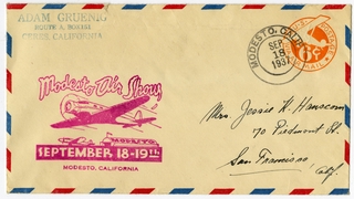Image: airmail flight cover: Modesto Air Show