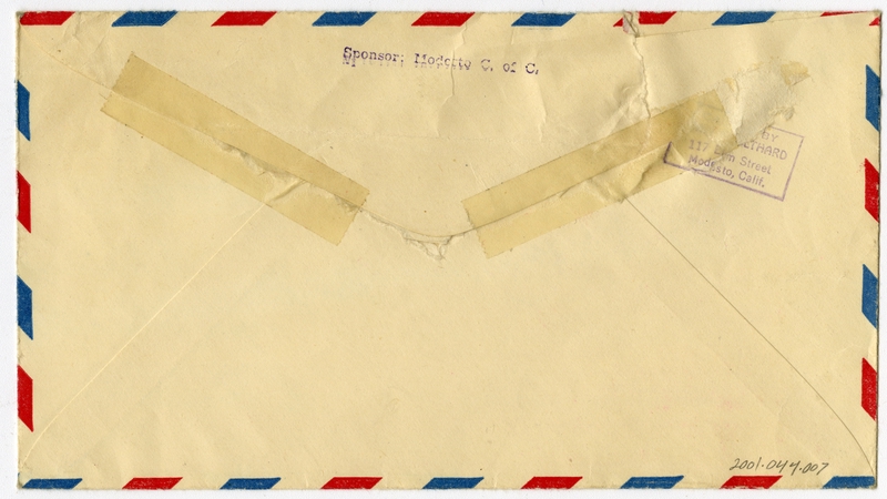 Image: airmail flight cover: Modesto Air Show