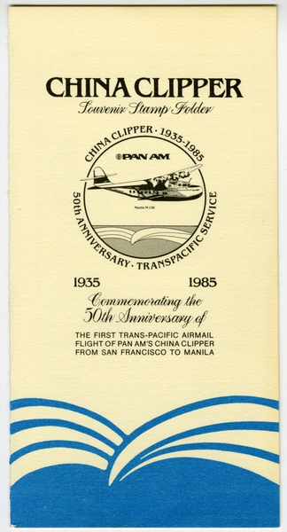Image: airmail flight cover: Pan American World Airways, China Clipper 50th Anniversary