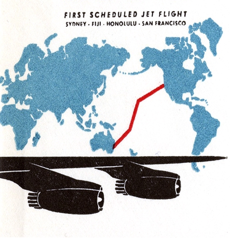 Airmail flight cover: Qantas Empire Airways, Boeing 707