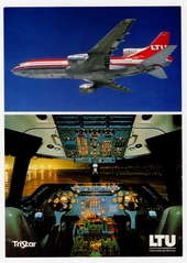 postcard: LTU (Lufttransport-Unternehmen) International Airways, Lockheed L-1011-500 TriStar