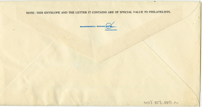 Image: airmail flight cover: McDonnell Douglas DC-10, first flight