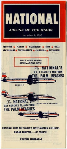 Timetable: National Airlines