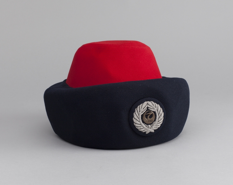 Image: flight attendant hat: JAL (Japan Air Lines)