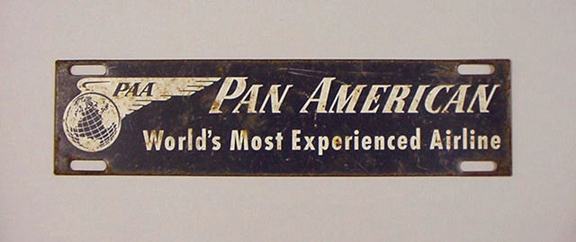 Placard: Pan American Airways