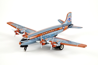 Image: toy airplane: Northwest Airlines, Douglas DC-4