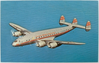 Image: postcard: TWA (Trans World Airlines), Lockheed L-749A Constellation