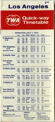 Image: timetable: TWA (Trans World Airlines), Los Angeles