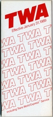 Image: timetable: TWA (Trans World Airlines), including Trans World Express Service