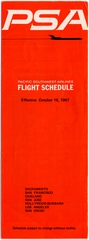 Image: timetable: Pacific Southwest Airlines (PSA), California