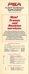 Image: timetable: Pacific Southwest Airlines (PSA), supplement