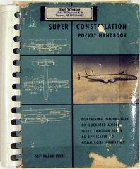 Image: manual: TWA (Trans World Airlines), Lockheed L-1049 Super Constellation Pocket Handbook