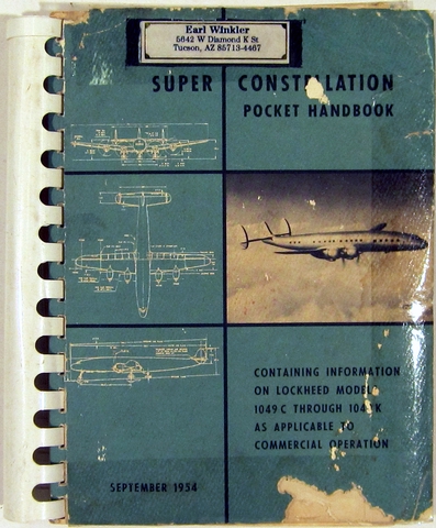 Manual: TWA (Trans World Airlines), Lockheed L-1049 Super Constellation Pocket Handbook