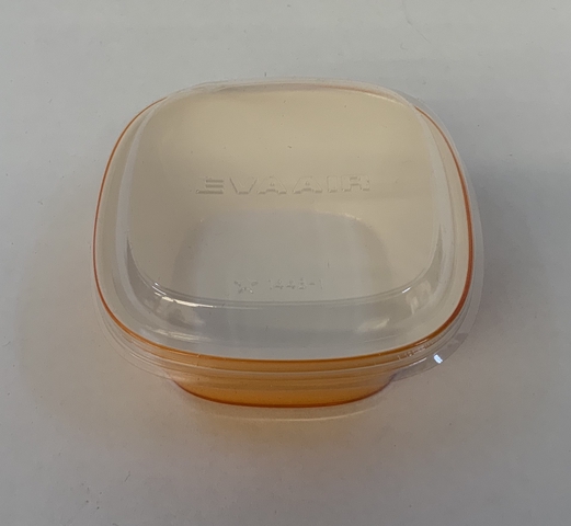 Side dish with lid: EVA Air, economy class, autumn