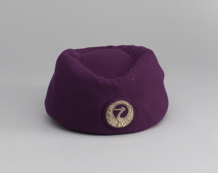 Image: stewardess hat: JAL (Japan Air Lines)