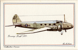 Image: postcard: United Air Lines, Boeing Model 247