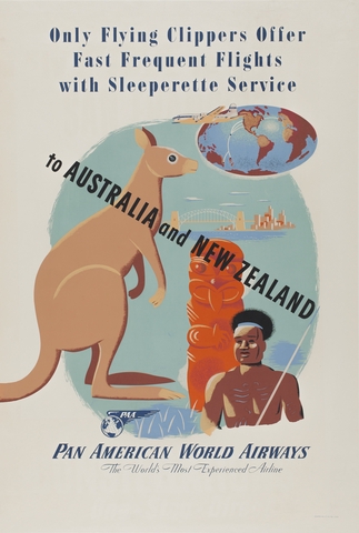 Poster: Pan American World Airways, Australia and New Zealand