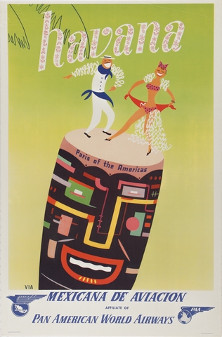Poster: Mexicana de Aviación / Pan American World Airways, Havana