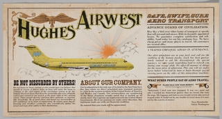 Image: poster: Hughes Airwest, Douglas DC-9-10