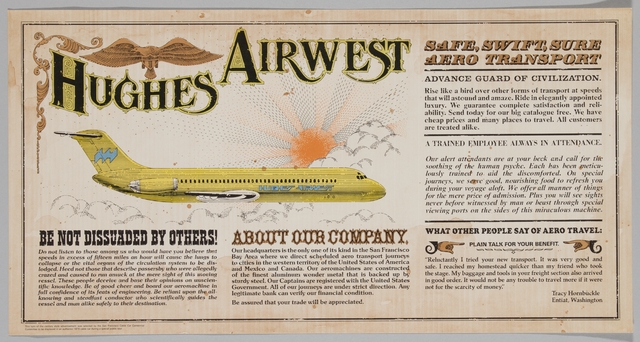 Poster: Hughes Airwest, Douglas DC-9-10