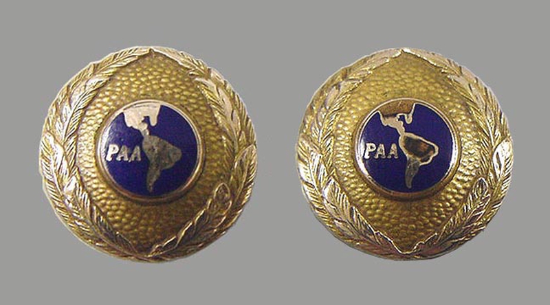 Image: chin strap button: Pan American Airways, flight engineer 