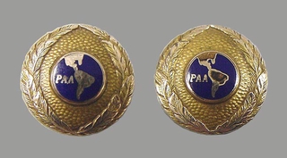 Image: chin strap button: Pan American Airways, flight engineer 
