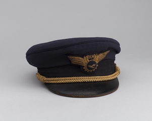 Image: ground crew cap with hat badge: Lufthansa