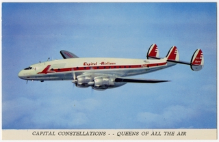 Image: postcard: Capital Airlines, Lockheed Constellation