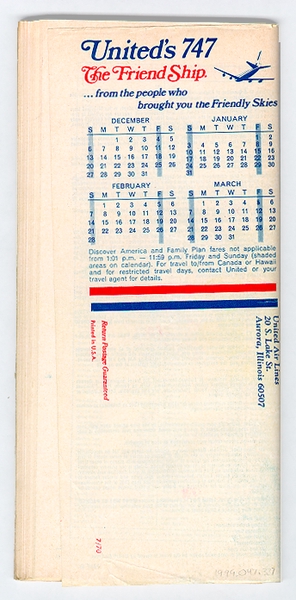 Image: timetable: United Air Lines