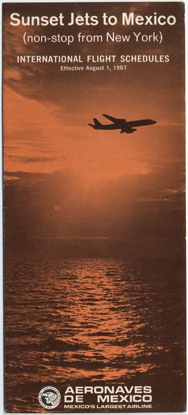 Image: timetable: Aeronaves de Mexico, international schedule