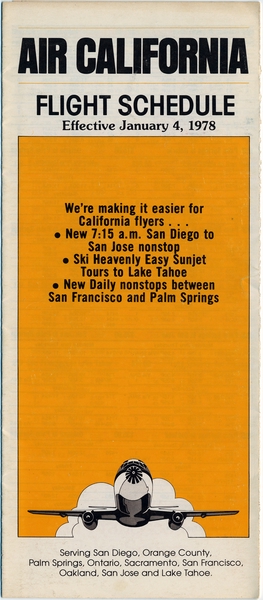 Image: timetable: Air California