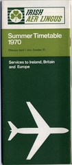 Image: timetable: Aer Lingus, summer schedule, Ireland / Britain / Europe