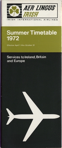 Timetable: Aer Lingus, summer schedule, Ireland / Britain / Europe