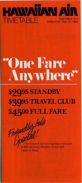 Image: timetable: Hawaiian Air