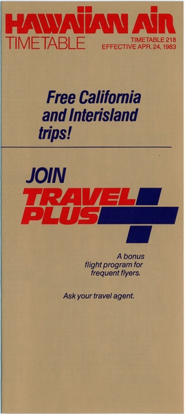 Image: timetable: Hawaiian Air