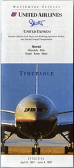 Image: timetable: United Airlines, Hawaii