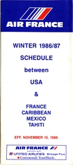 Image: timetable: Air France, winter schedule