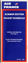 Image: timetable: Air France, pocket summer schedule