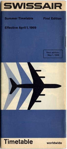 Image: timetable: Swissair, summer schedule