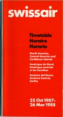 Image: timetable: Swissair, North America / Central American / Caribbean edition
