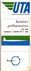 Image: timetable: Union de Transports Aériens (UTA)