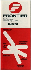 Image: timetable: Frontier Airlines, Detroit