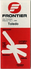 Image: timetable: Frontier Airlines, Toledo