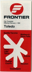 Image: timetable: Frontier Airlines, Toledo